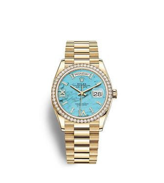 ロレックス デイデイト 36:オイスター、36 mm、イエローゴールド、ダイヤモンド