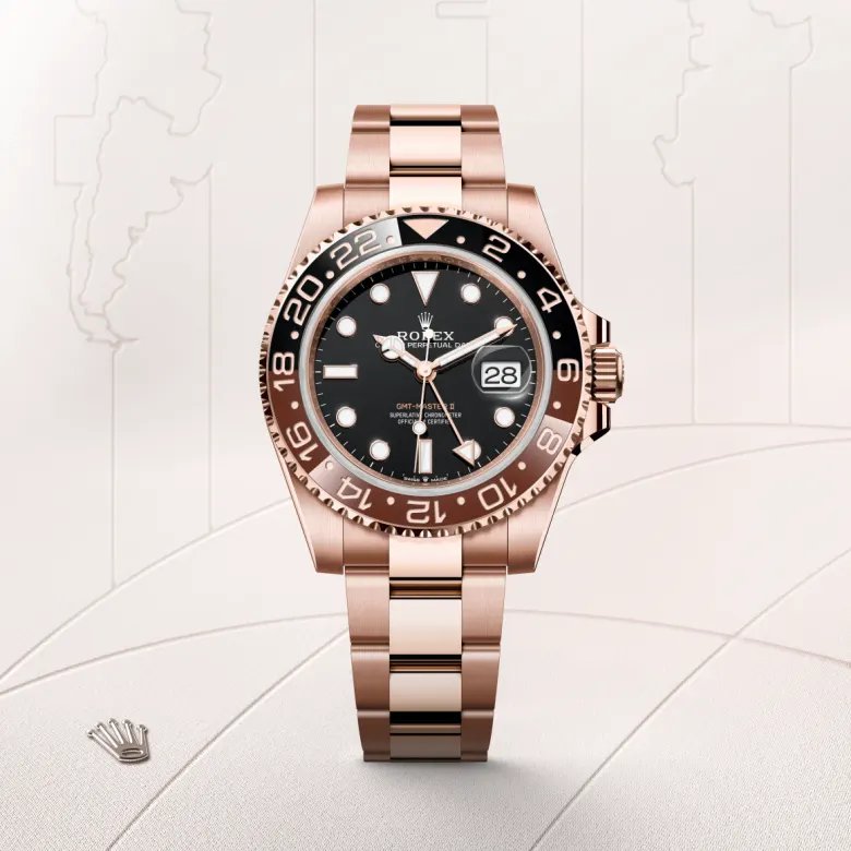 ロレックス GMTマスター Ⅱ オイスター、40 mm、エバーローズゴールド
