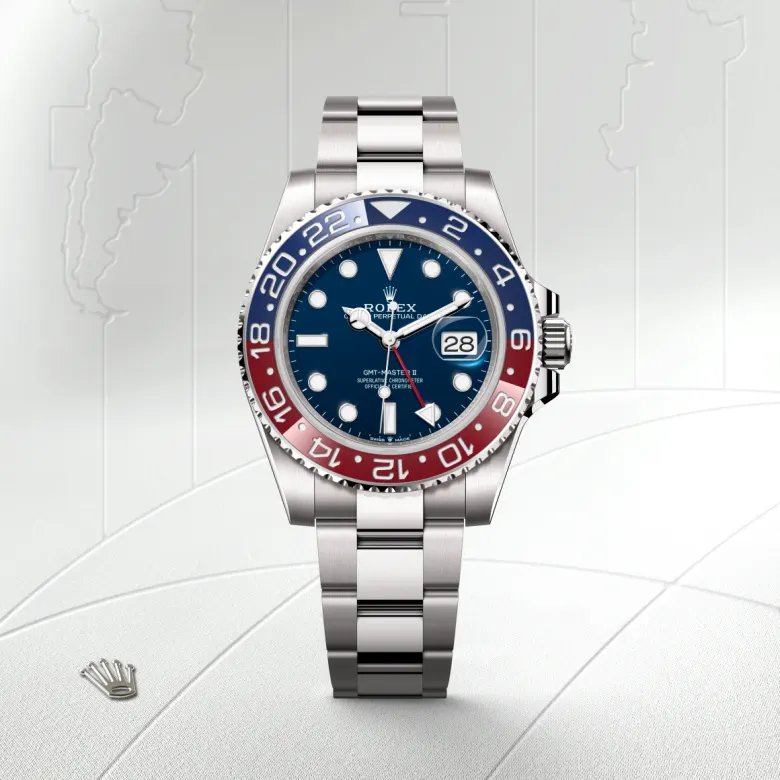 ロレックス GMTマスター Ⅱ オイスター、40 mm、ホワイトゴールド
