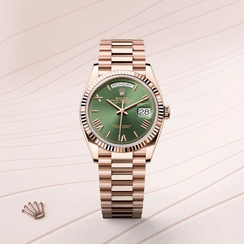 ロレックス デイデイト 36 オイスター、36 mm、エバーローズゴールド