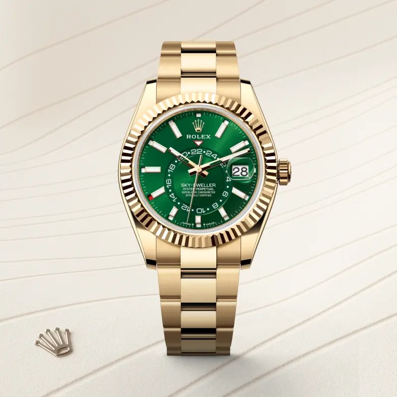 ロレックス スカイドゥエラー オイスター、42 mm、イエローゴールド