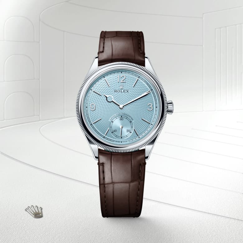 ロレックス 1908 39 mm、プラチナ、ポリッシュ仕上げ
