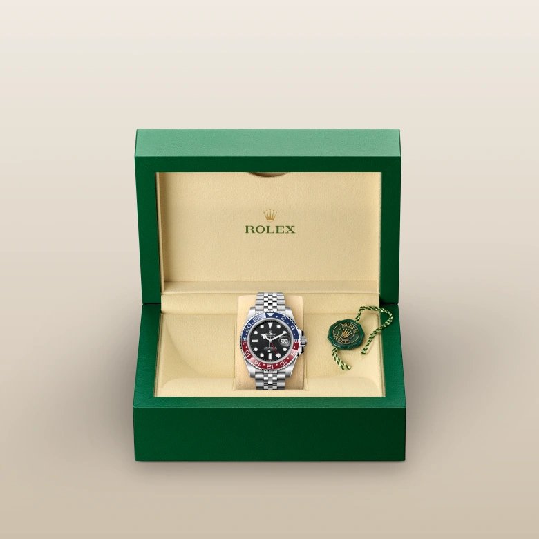 ロレックス GMTマスター Ⅱ オイスター、40 mm、オイスタースチール
