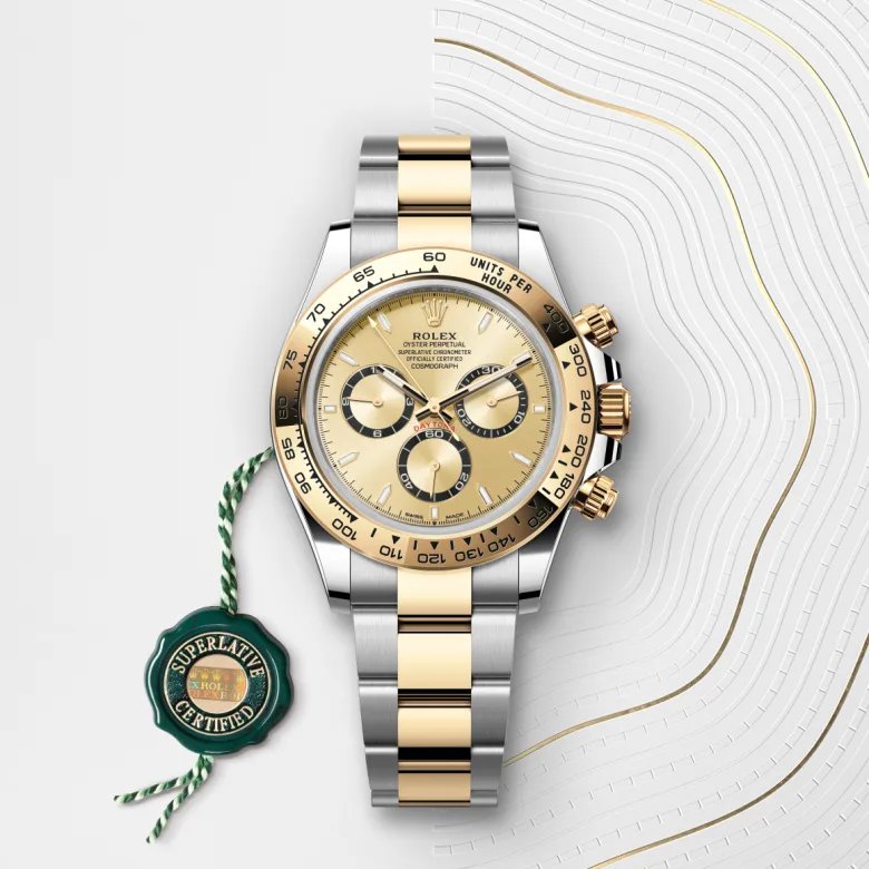 ロレックス コスモグラフ デイトナ オイスター、40 mm、オイスタースチール＆イエローゴールド