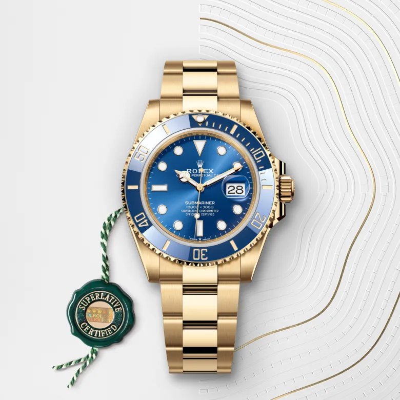 ロレックス サブマリーナー デイト オイスター、41 mm、イエローゴールド
