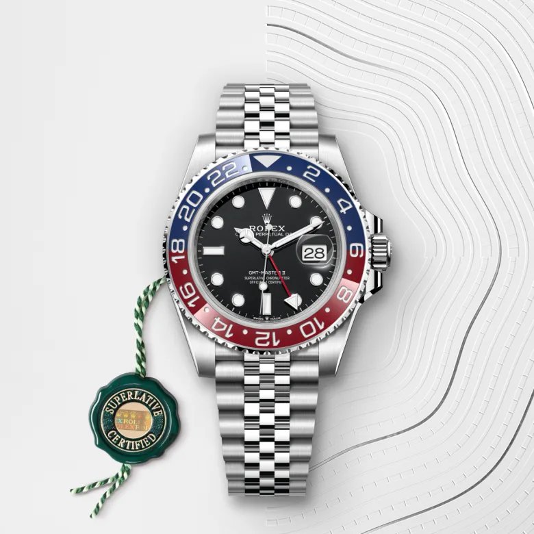 ロレックス GMTマスター Ⅱ オイスター、40 mm、オイスタースチール