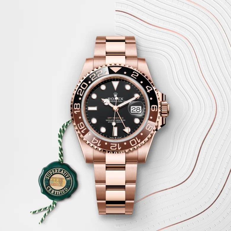 ロレックス GMTマスター Ⅱ オイスター、40 mm、エバーローズゴールド
