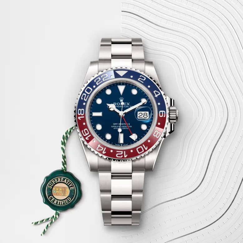 ロレックス GMTマスター Ⅱ オイスター、40 mm、ホワイトゴールド