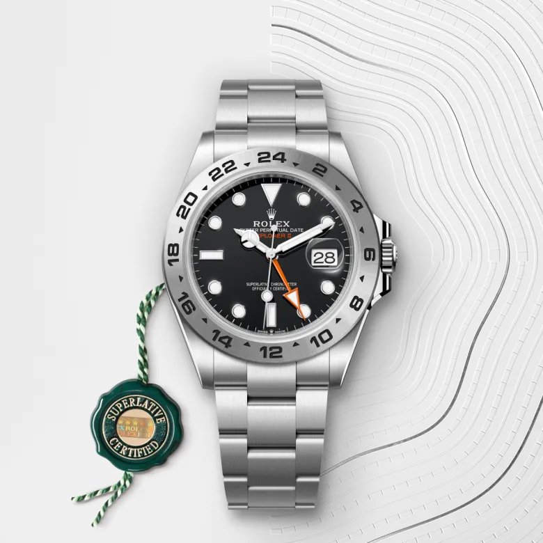 ロレックス エクスプローラー Ⅱ オイスター、42 mm、オイスタースチール