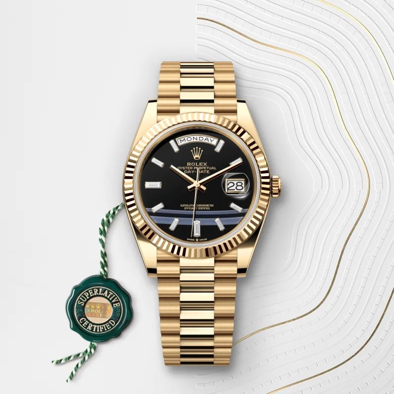 ロレックス デイデイト 40 オイスター、40 mm、イエローゴールド