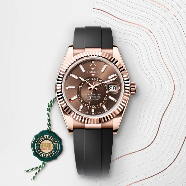 ロレックス スカイドゥエラー オイスター、42 mm、エバーローズゴールド
