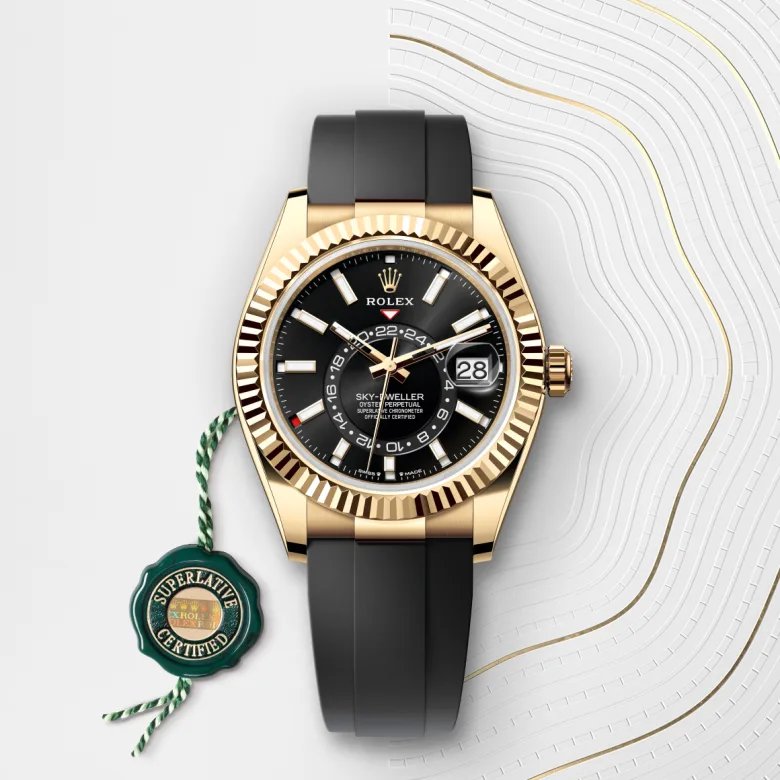 ロレックス スカイドゥエラー オイスター、42 mm、イエローゴールド