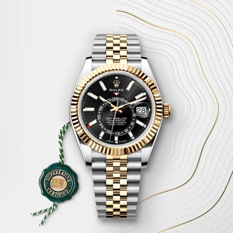 ロレックス スカイドゥエラー オイスター、42 mm、オイスタースチール&イエローゴールド