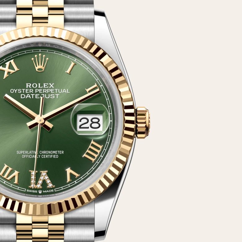 ロレックス デイトジャスト 36 オイスター、36 mm、オイスタースチール&イエローゴールド