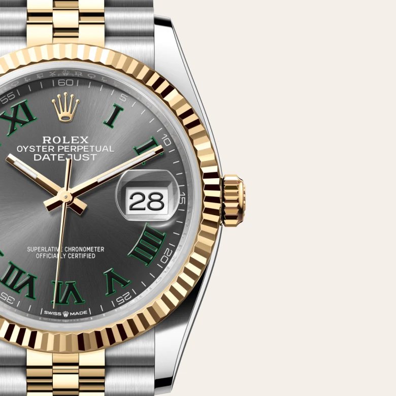 ロレックス デイトジャスト 36 オイスター、36 mm、オイスタースチール&イエローゴールド