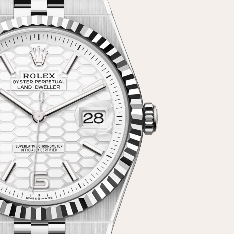 ロレックス ランドドゥエラー 40 オイスター、40 mm、オイスタースチール&ホワイトゴールド