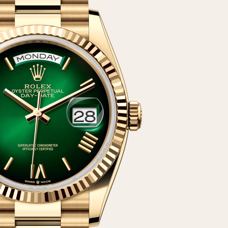 ロレックス デイデイト 36 オイスター、36 mm、イエローゴールド