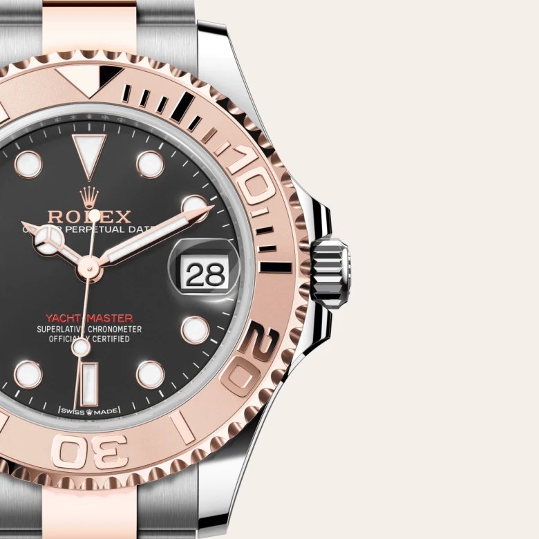 ロレックス ヨットマスター 37 オイスター、37 mm、オイスタースチール&エバーローズゴールド