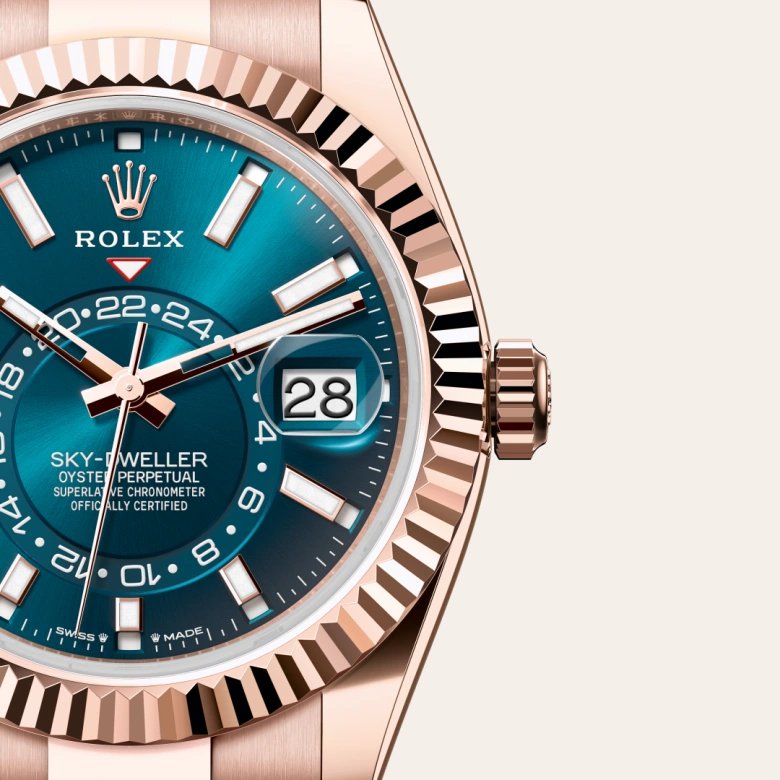 ロレックス スカイドゥエラー オイスター、42 mm、エバーローズゴールド