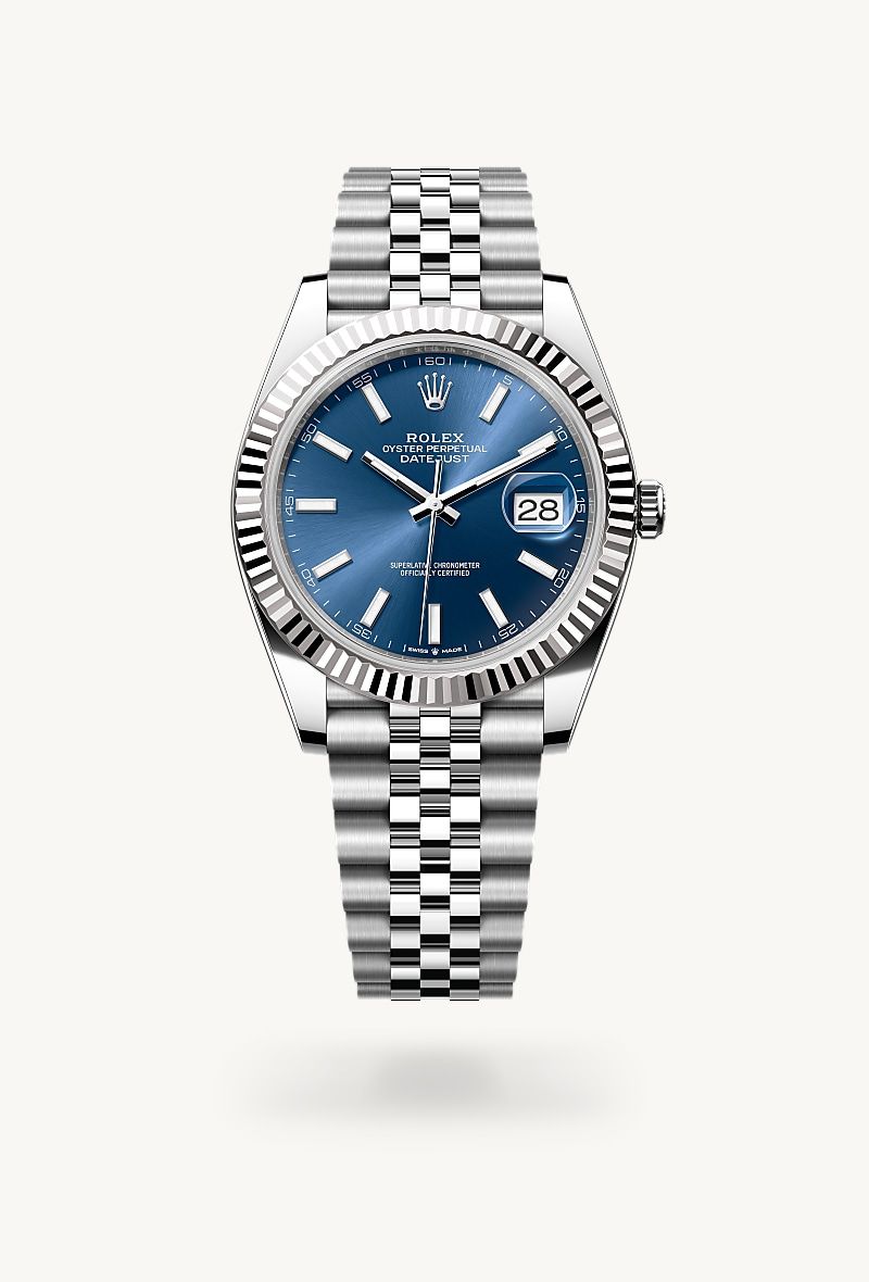 ロレックス デイトジャスト 41 オイスター、41 mm、オイスタースチール&ホワイトゴールド