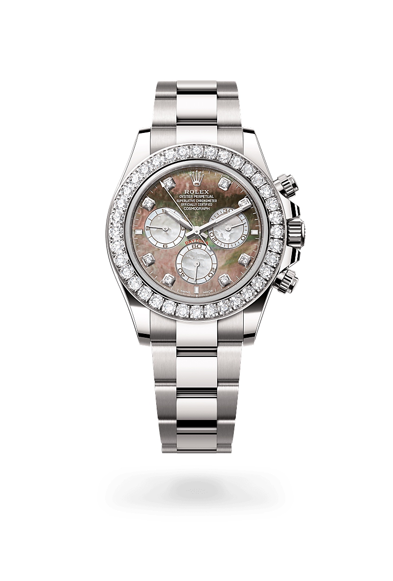 ロレックス コスモグラフ デイトナ オイスター、40 mm、ホワイトゴールド、ダイヤモンド