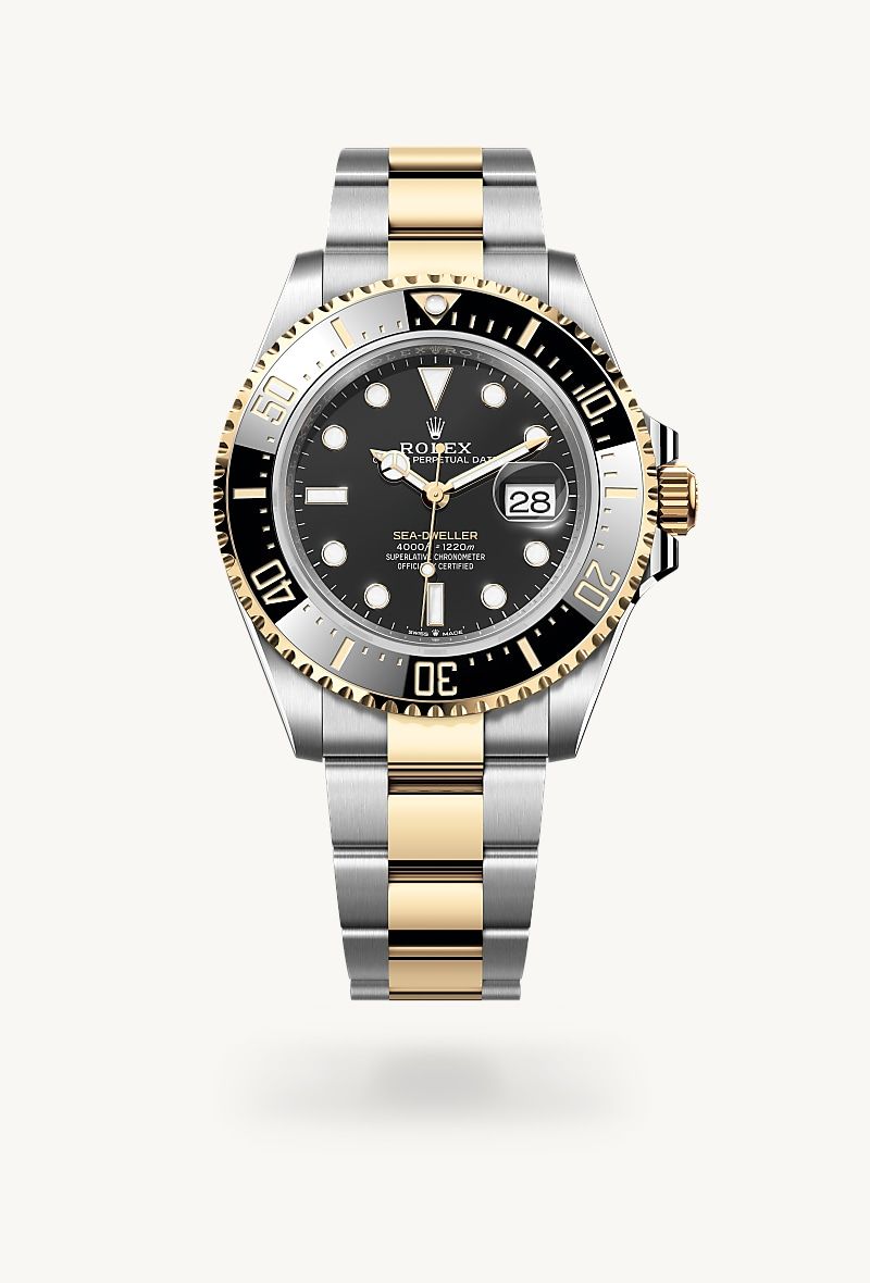 ロレックス シードゥエラー オイスター、43 mm、オイスタースチール&イエローゴールド