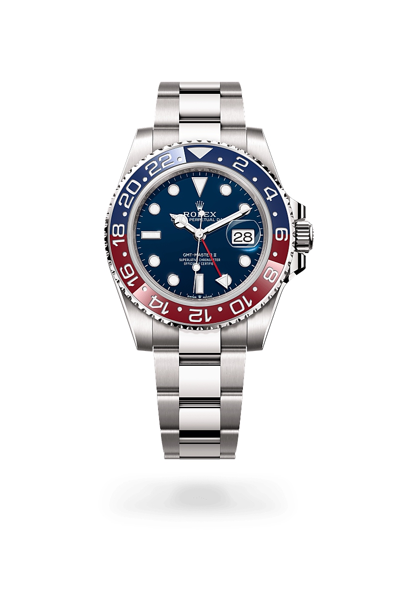 ロレックス GMTマスター Ⅱ オイスター、40 mm、ホワイトゴールド