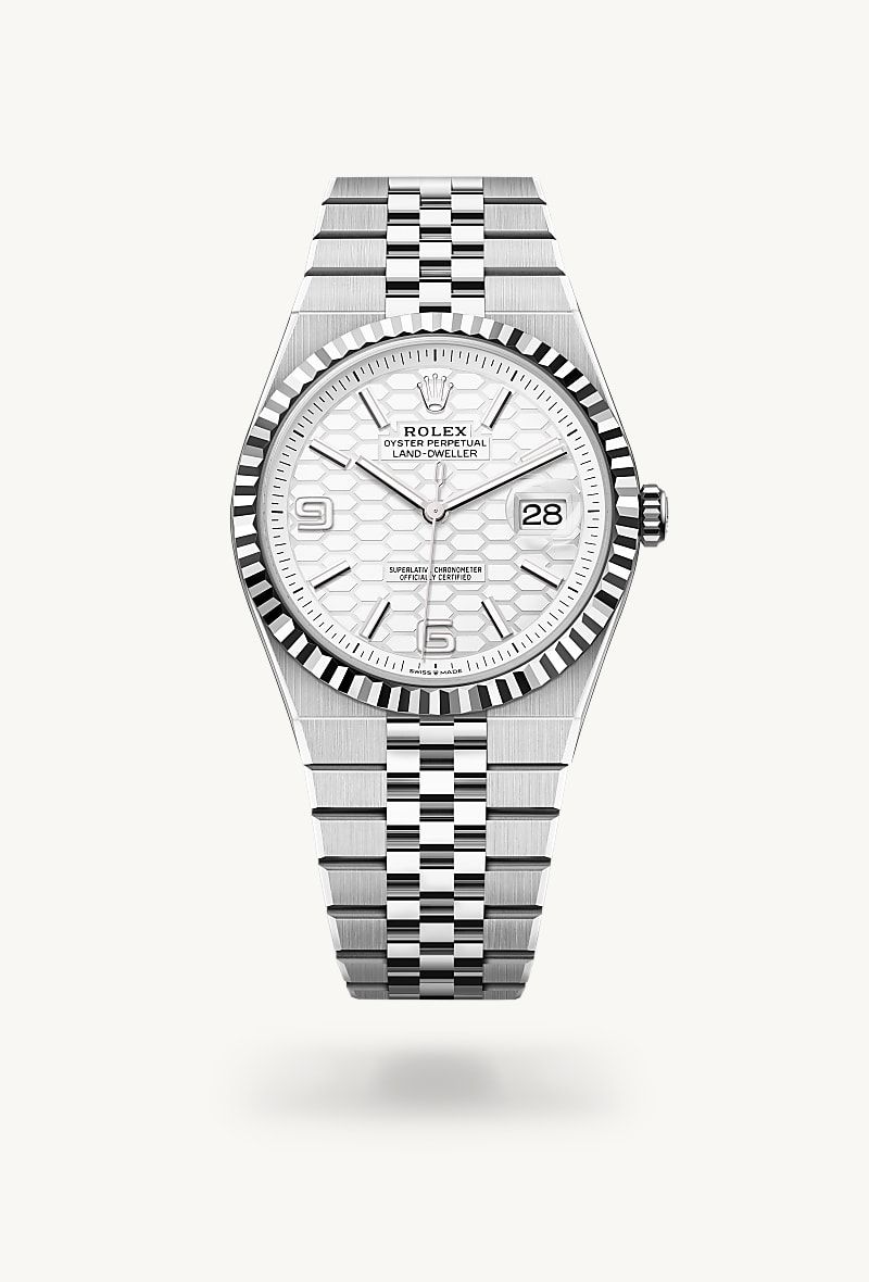 ロレックス ランドドゥエラー 40 オイスター、40 mm、オイスタースチール&ホワイトゴールド