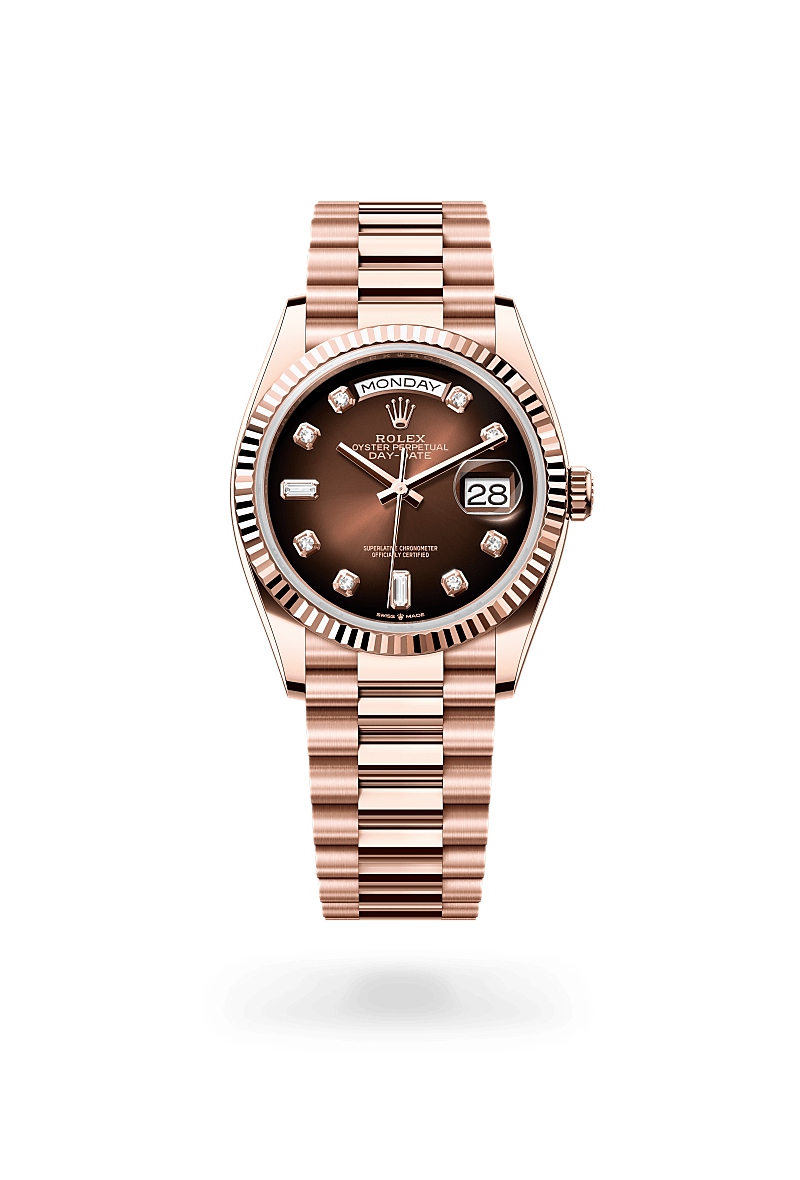 ロレックス デイデイト 36 オイスター、36 mm、エバーローズゴールド