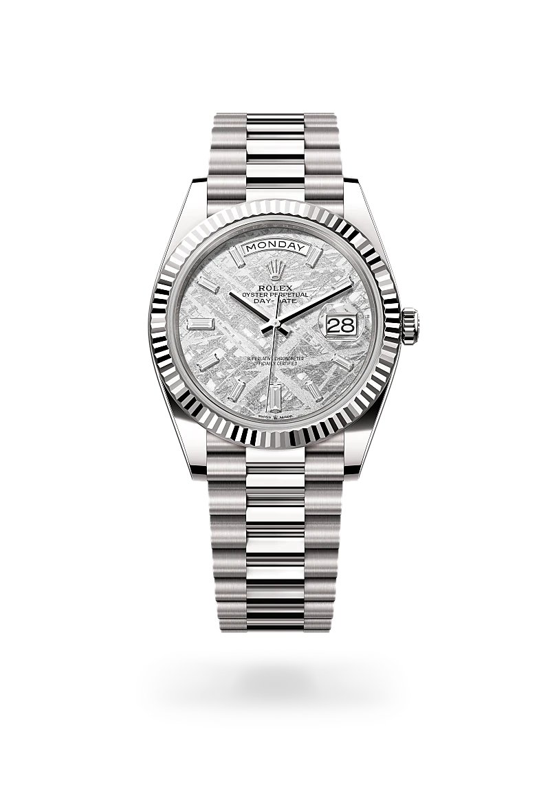 ロレックス デイデイト 40 オイスター、40 mm、ホワイトゴールド