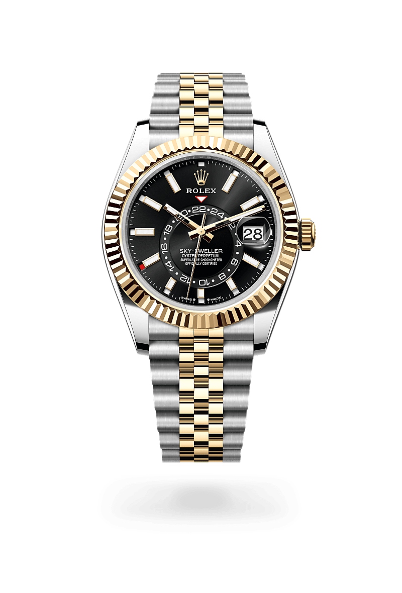 ロレックス スカイドゥエラー オイスター、42 mm、オイスタースチール&イエローゴールド