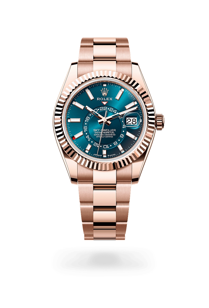 ロレックス スカイドゥエラー オイスター、42 mm、エバーローズゴールド
