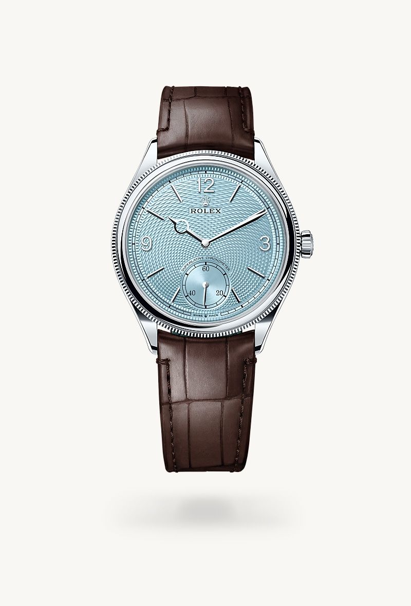 ロレックス 1908 39 mm、プラチナ、ポリッシュ仕上げ
