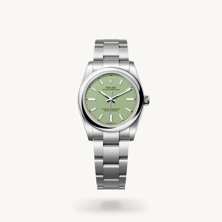 オイスター パーペチュアル 34:オイスター、34 mm、オイスタースチール