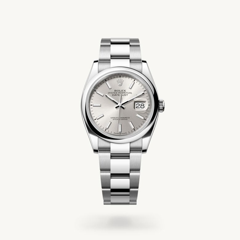 デイトジャスト 36:オイスター、36 mm、オイスタースチール