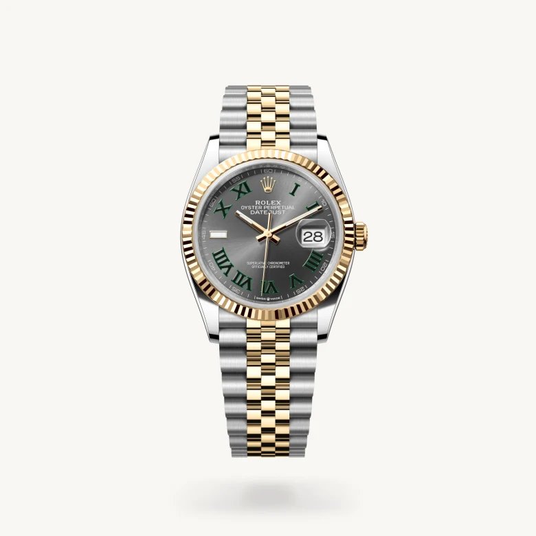 デイトジャスト 36:オイスター、36 mm、オイスタースチール＆イエローゴールド