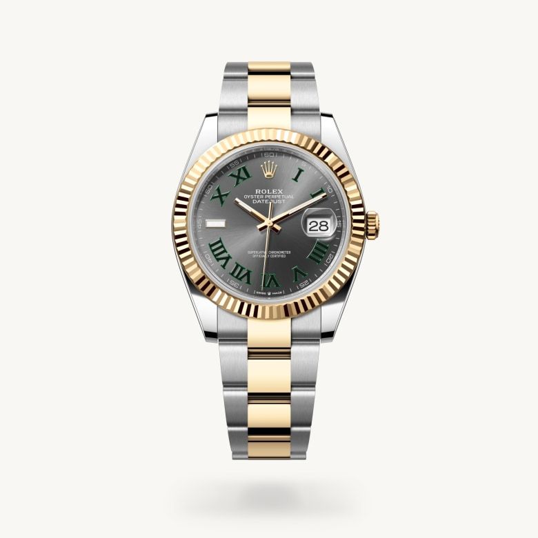 デイトジャスト 41:オイスター、41 mm、オイスタースチール＆イエローゴールド