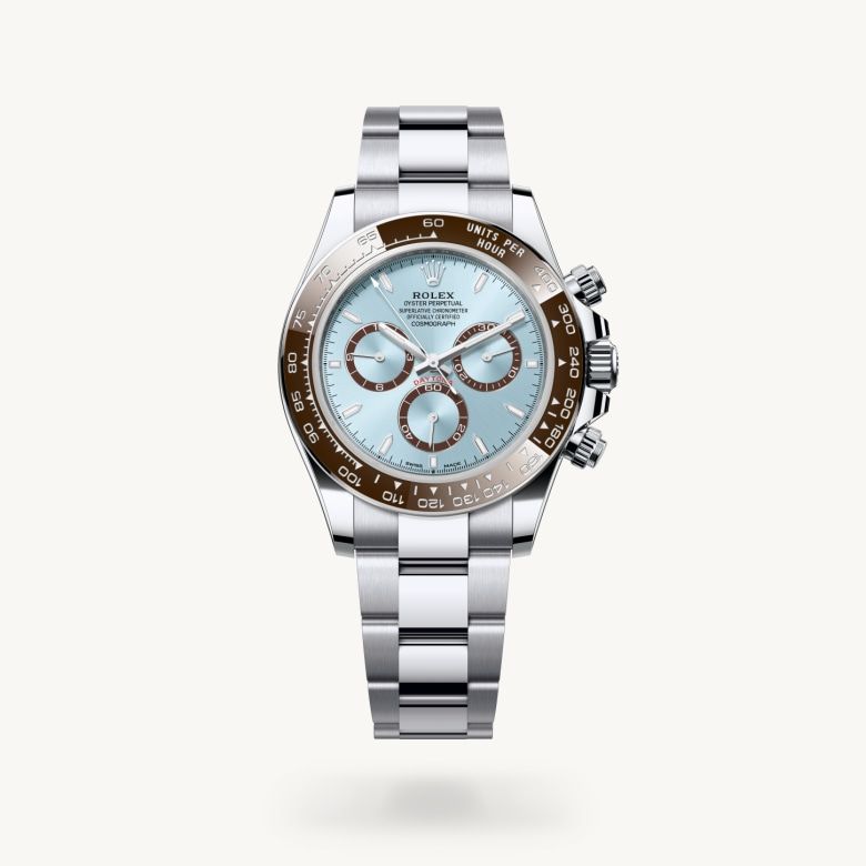 コスモグラフ デイトナ:オイスター、40 mm、プラチナ