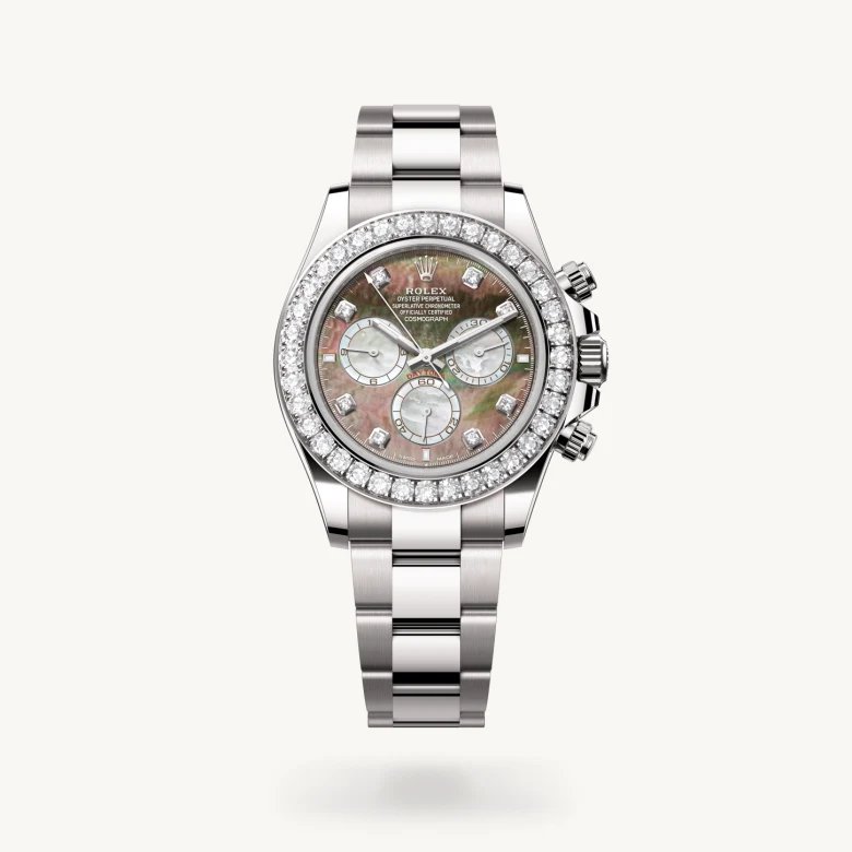 ロレックス コスモグラフ デイトナ オイスター、40 mm、ホワイトゴールド、ダイヤモンド