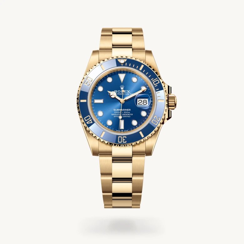 サブマリーナー デイト:オイスター、41 mm、イエローゴールド