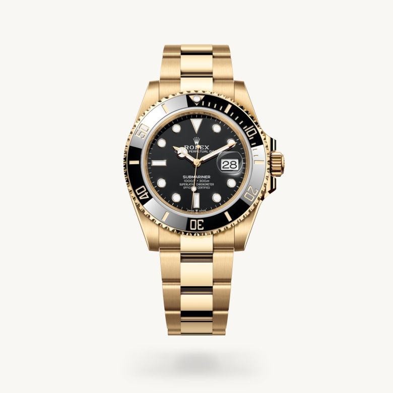サブマリーナー デイト:オイスター、41 mm、イエローゴールド