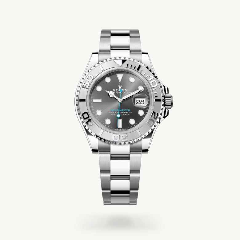 ヨットマスター 40:オイスター、40 mm、オイスタースチール＆プラチナ