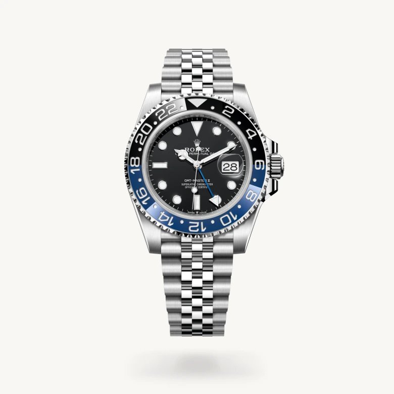 GMTマスター Ⅱ:オイスター、40 mm、オイスタースチール