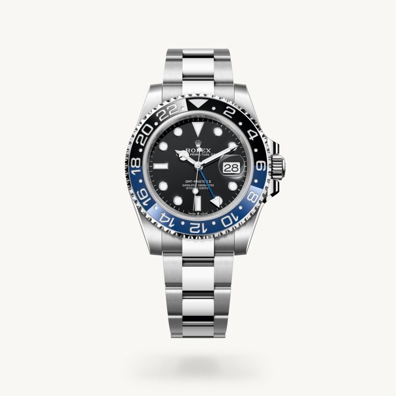GMTマスター Ⅱ:オイスター、40 mm、オイスタースチール