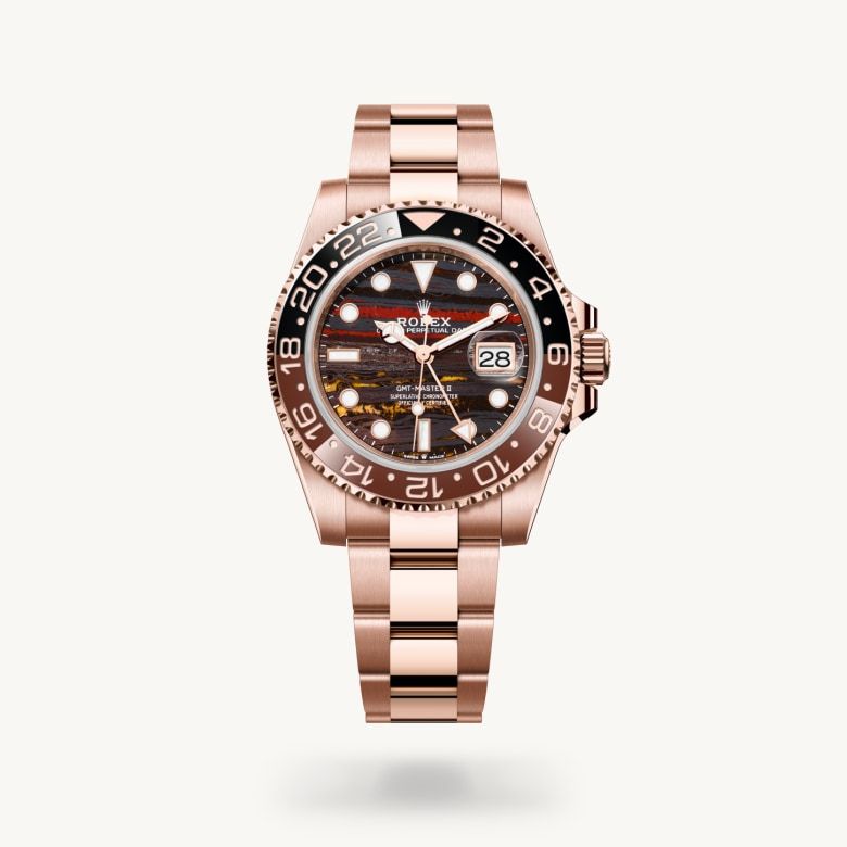 GMTマスター Ⅱ:オイスター、40 mm、エバーローズゴールド