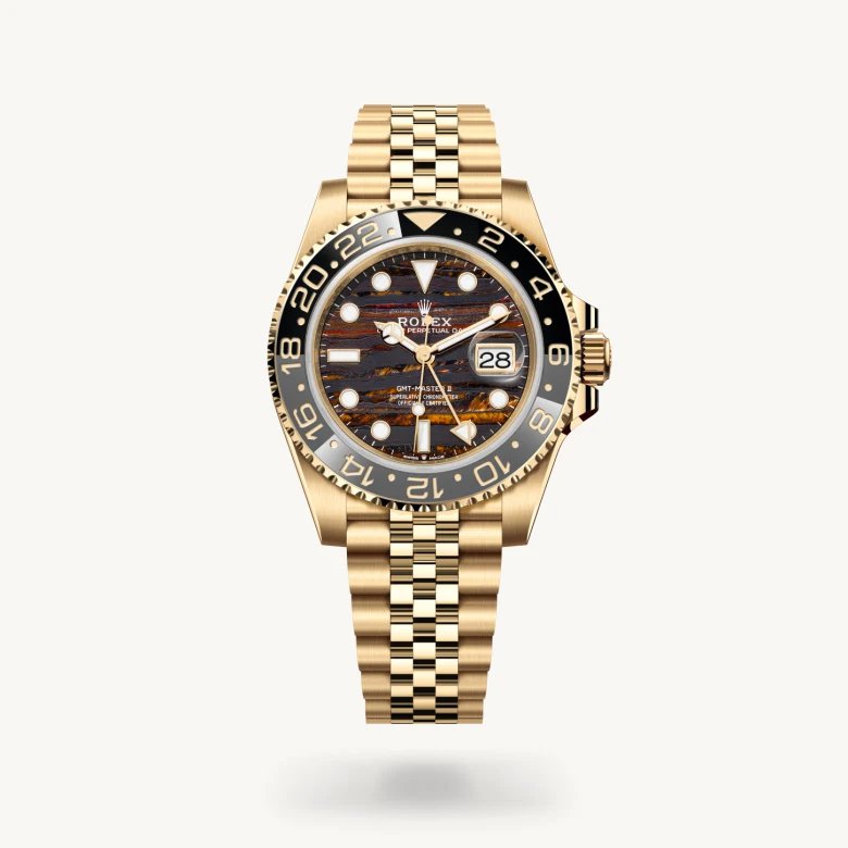 GMTマスター Ⅱ:オイスター、40 mm、イエローゴールド