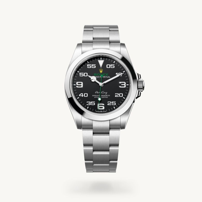 エアキング:オイスター、40 mm、オイスタースチール