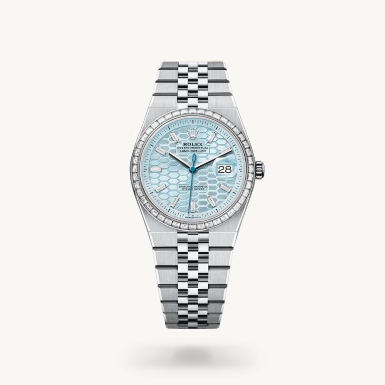 ランドドゥエラー 36:オイスター、36 mm、プラチナ、ダイヤモンド