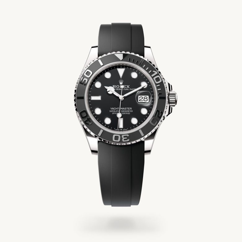 ヨットマスター 42:オイスター、42 mm、ホワイトゴールド