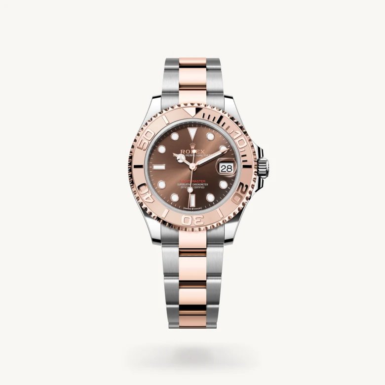 ヨットマスター 37:オイスター、37 mm、オイスタースチール＆エバーローズゴールド
